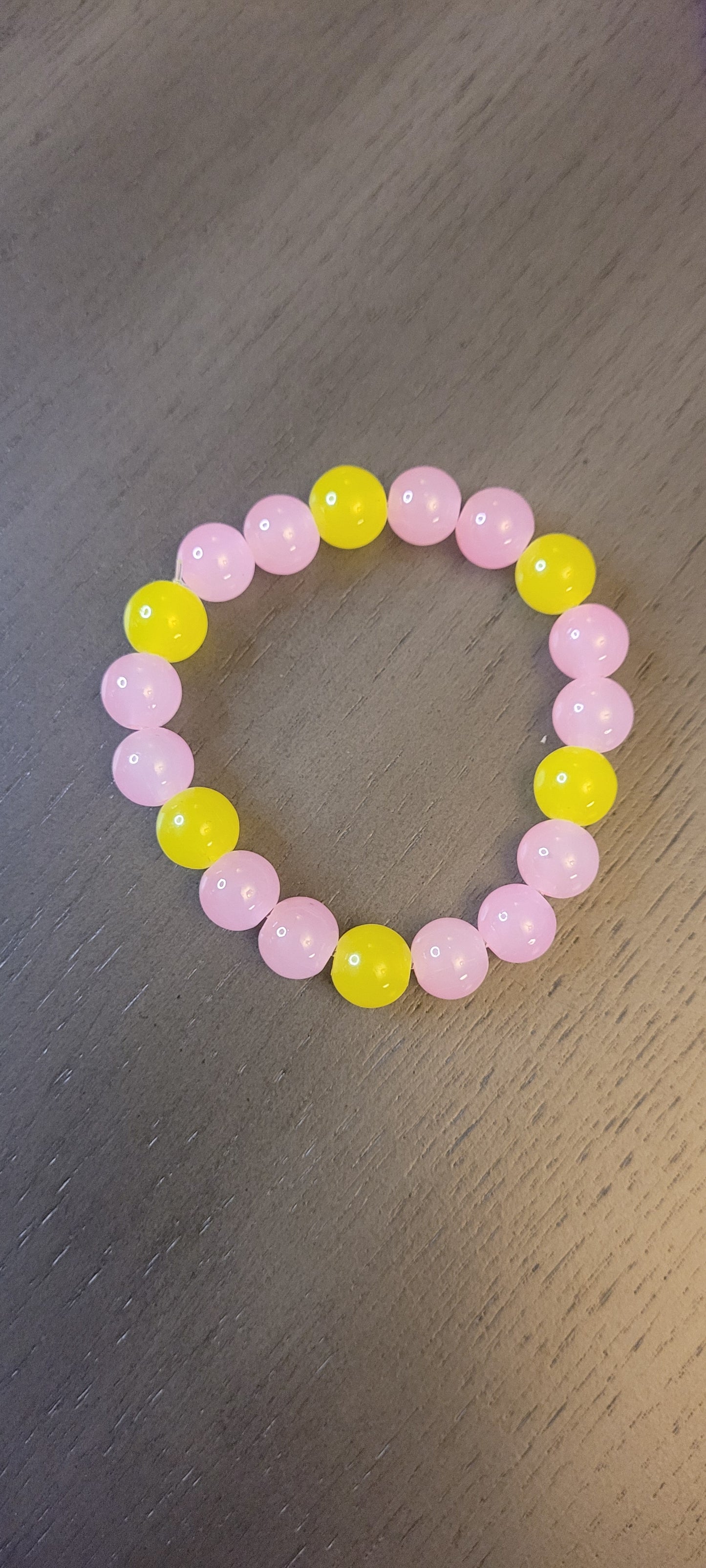 Pink/yellow bracelet