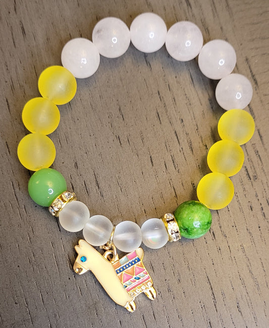 Lama charm stretch bracelet